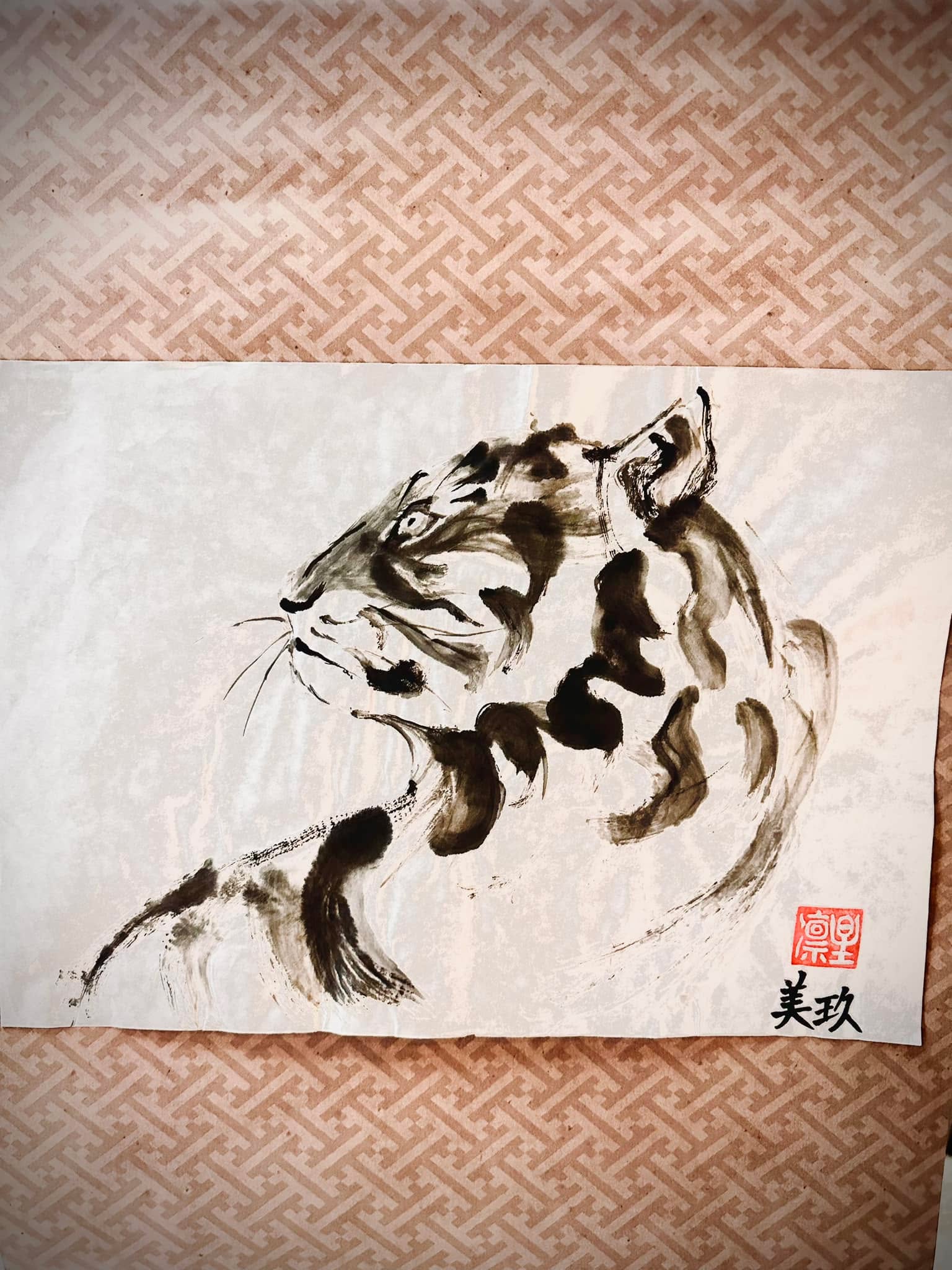 中3次女の水墨画デス