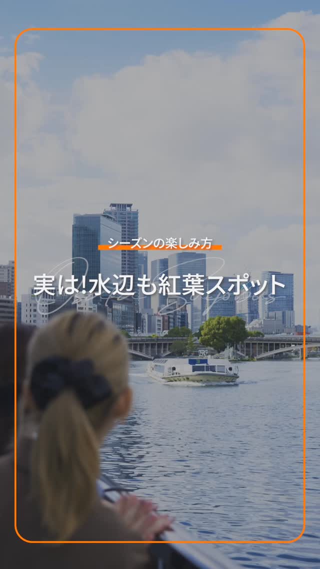 紅葉が見頃をむかえています🍁🍁
=====================
大川沿いの桜並木はやっぱり春の桜が有名ですが、秋の紅葉も季節を感じられる美しい景色が広がります。
今まさに見頃をむかえていて、船からもゆっくりとご覧いただくことができます!
ぜひ晩秋のおでかけに、水辺の紅葉とクルーズをお楽しみくださいね〜✨
=====================
アクアライナーでは11/19より「淀屋橋港」への寄港を再開しました!
京阪電車•OsakaMetro御堂筋線 淀屋橋駅直結で
アクセス抜群の港です。
淀屋橋港からしていただき、大阪城港まで向かう途中に、紅葉の景色もご覧いただけます。
ぜひご利用ください!
【淀屋橋港の運航時間】
10:20〜16:20の間、毎時20分出航
※16:20発は、大阪城港までの区間乗船のみとなります。
※淀屋橋港ではキャシュレス決済のみ可能です。(現金支払いはご利用いただけませんので、予めご了承ください。)
■そのほか、詳細はプロフィール欄のURLから公式ホームページをご覧ください