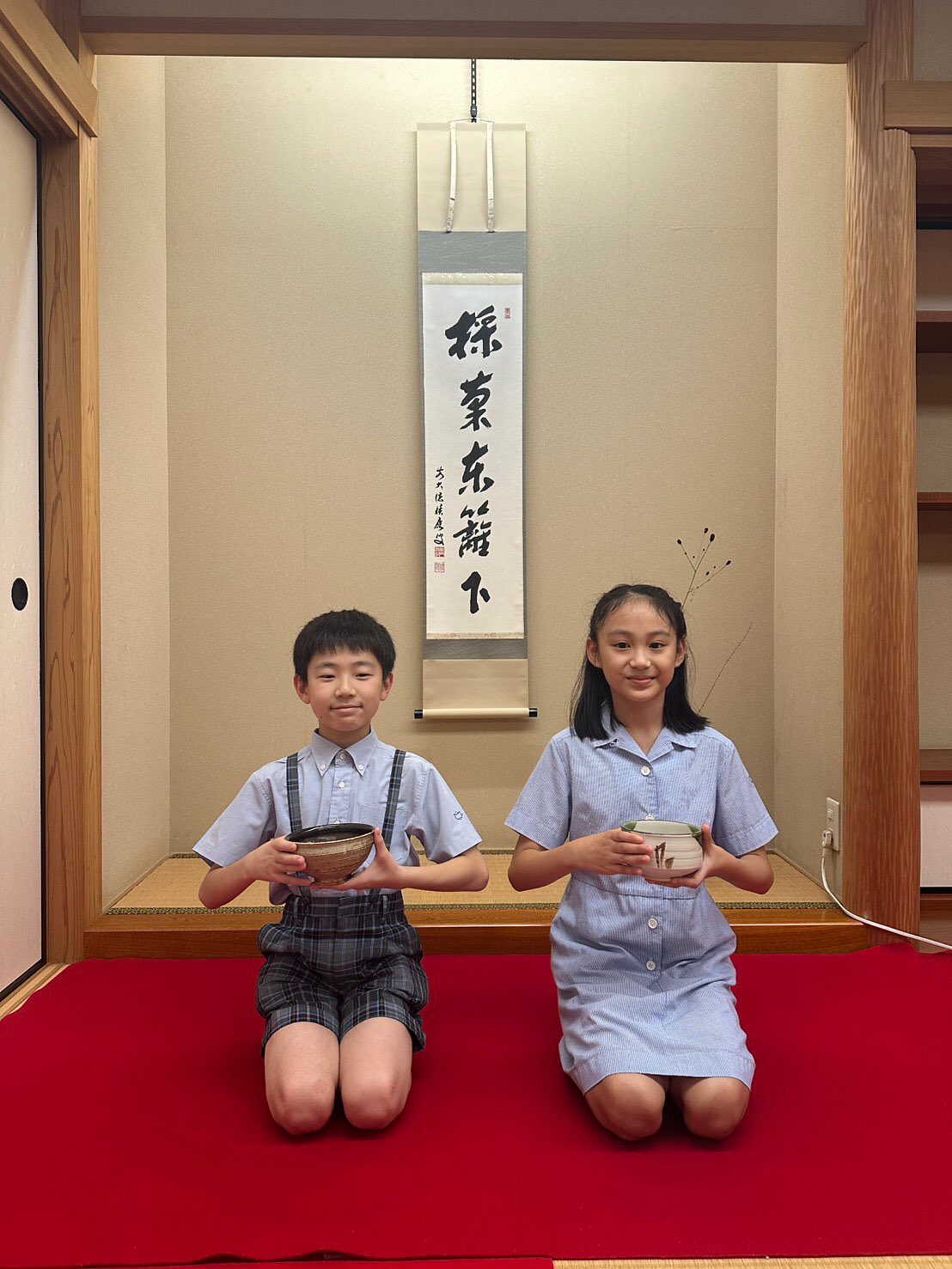 学園祭の茶席に可愛いお客様😍
パート1🍵