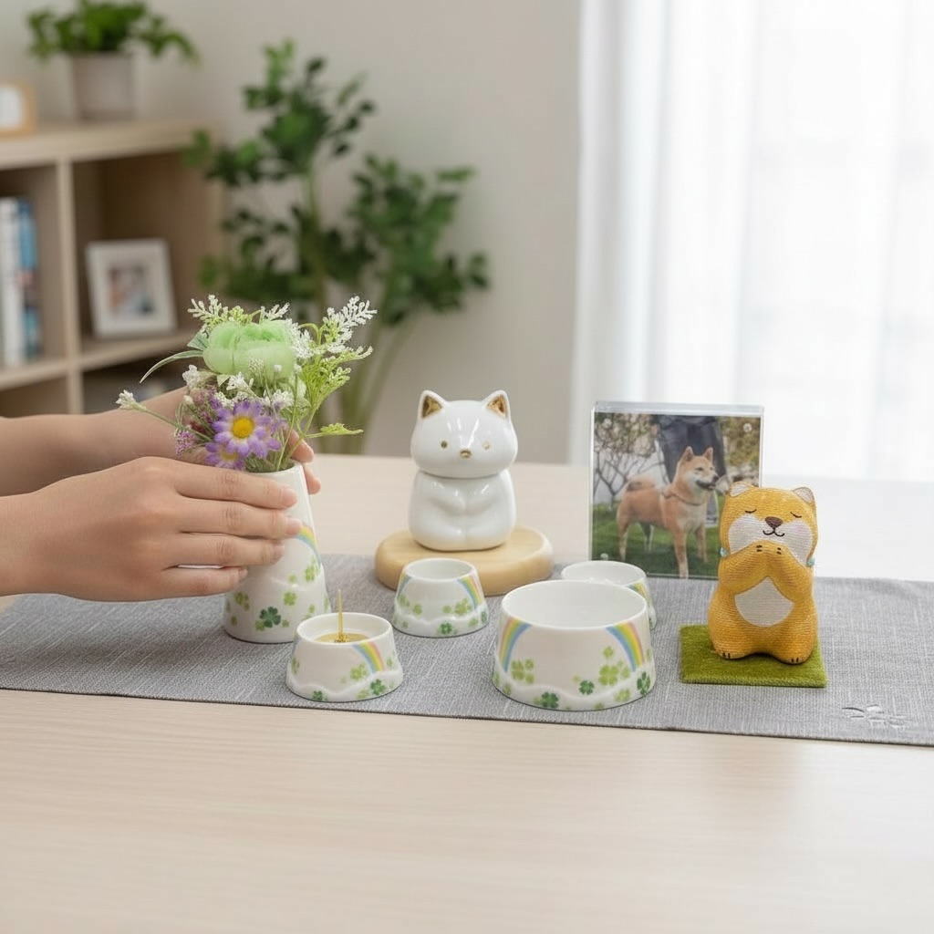 こんにちは、3代目です😁
冬が本格的に近づいてきましたね…❄️
青森の皆さん準備はできていますか?😭
熊もあちこち出ておりますので、お気を付けてください‼️
ペット仏具が続々と入荷して参りました!
亡くなったペットちゃんの為にお給仕できるスペースを設ける方が増えております!
人間のようにお仏壇やお位牌まで揃えなくても、拝む対象と道具を揃えるだけでぜんぜん違います😌
お気持ちで拝んでいただく為、難しい事を考えず手を合わせられるよう当店ではアドバイスもさせていただきます😊
「亡くなったペットちゃんをちゃんと拝みたい」
そのようなお声にお応えできるよう、種類を増やしております!
○ペット骨壷2寸(犬、猫、うさぎ全5種)
中に入れる骨袋も付いてくるので倒しても安心。
分骨に適した大きさでコンパクトに拝めます。
幅10×奥10×高10cm
○ちりめんお祈り動物(犬、猫、うさぎ全4種)
国産のレーヨンちりめんで優しいデザインと肌触り。
幅6×奥6×高8cm
○ペット仏具5点セット
線香立て、ローソク立て、花立て、供物皿、水入れのセット。
裏面には「Love you forever 」と書いてあり、拝む方のお気持ちと幸せを届けてくれます。
線香立て 直径7.0cm 花瓶 高さ7.5cm
○写真立て
正方形、長方形の2種類の大きさでコンパクトで場所を取りません。
アクリルでおしゃれです。
投稿現在は全ての在庫を店内にて展示しております‼️
ご興味のある方、ご来店お待ちしております😁
『青い森ペット斎場』では、
・お立ち合い火葬
・ペット専用火葬炉設置
・骨上げ可能
・明朗会計で安心
など、ご家族の皆様や亡くなったペットちゃんに最後まで寄り添う事ができます。
ふじ佛壇店よりご予約も可能ですので、気になる方はお問い合わせください。
#ペット
#ペット仏具
#骨壷
#仏具
#線香
#ローソク
#キャンドル
#分骨